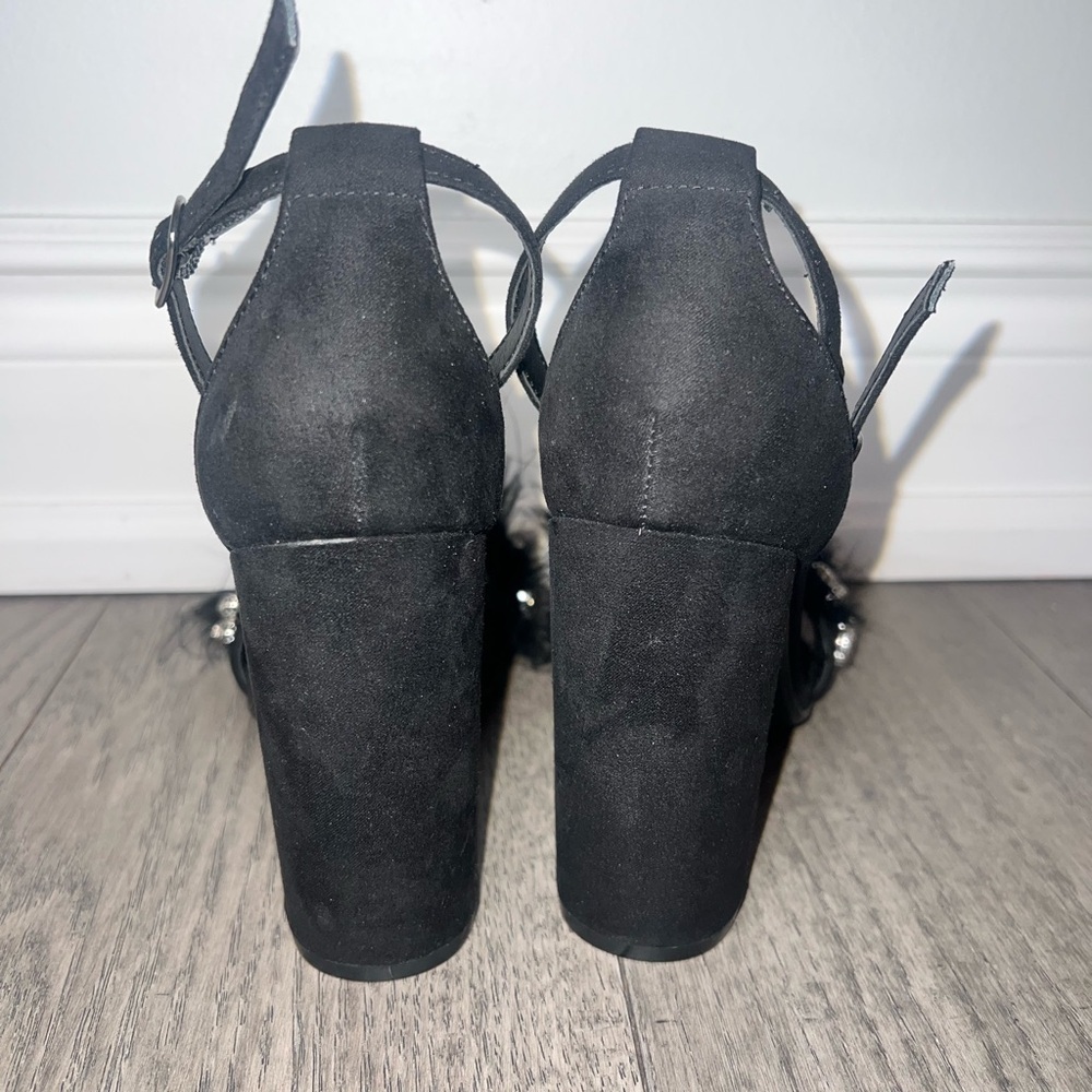 Steve Madden Black Heels with Crystal Accents - Picture 5 of 8
